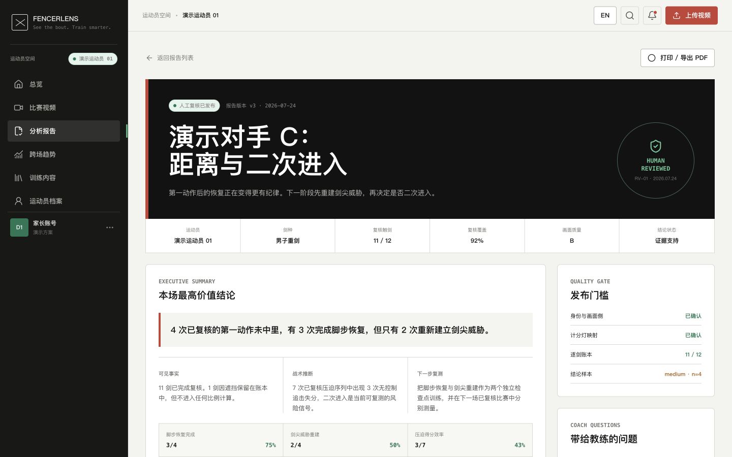 FencerLens 人工复核后的击剑比赛分析报告